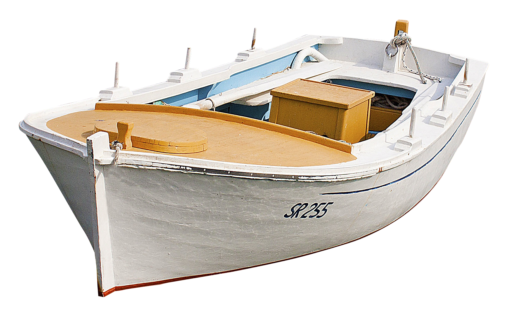 White Fishing Boat Isolated S P235 PNG Image