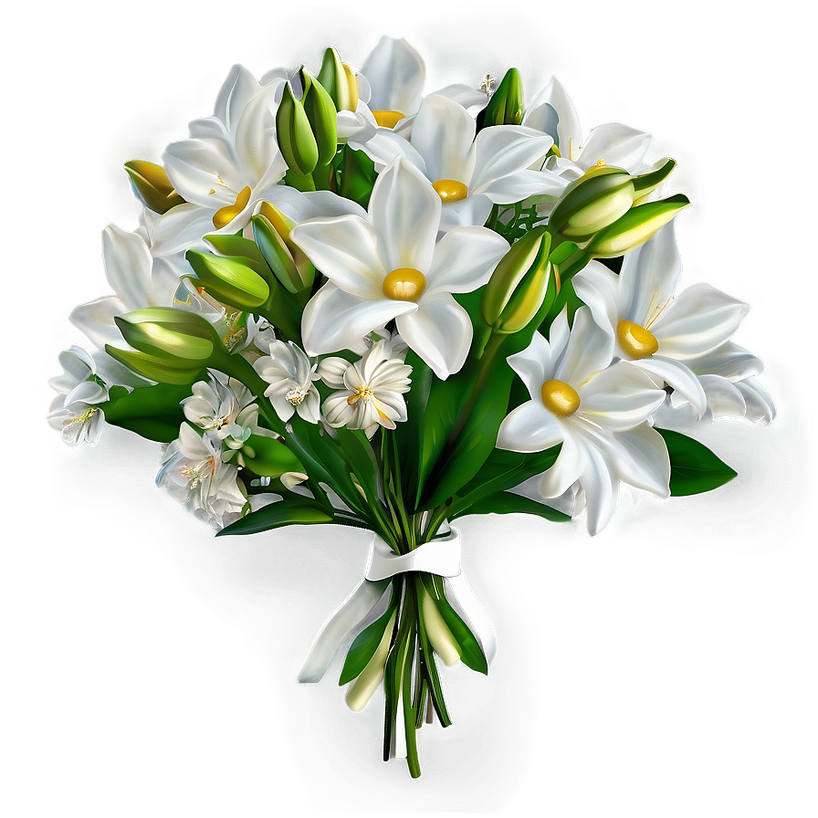 White Flower Bouquet Png Uqb97 PNG Image