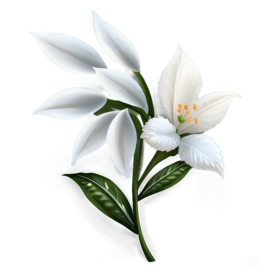 White Flower Decoration Png 30 PNG Image