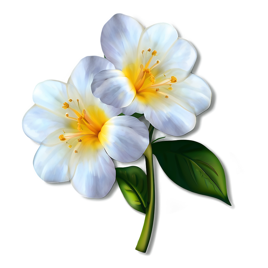 White Flower Drawing Png 15 PNG Image