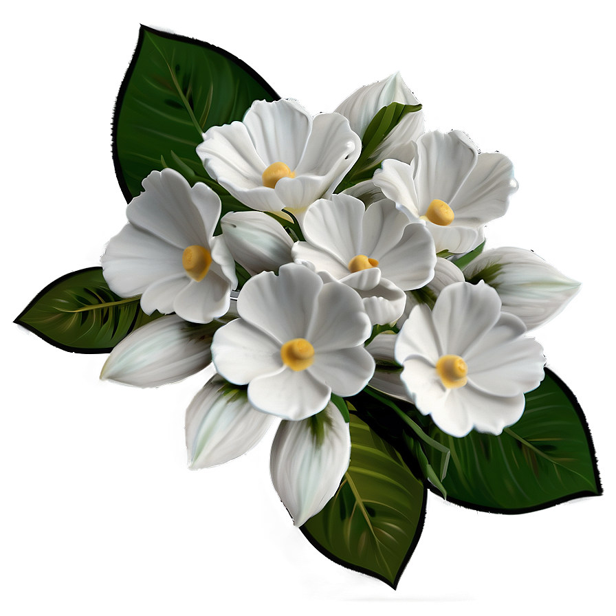 White Flowers Wedding Decor Png 64 PNG Image