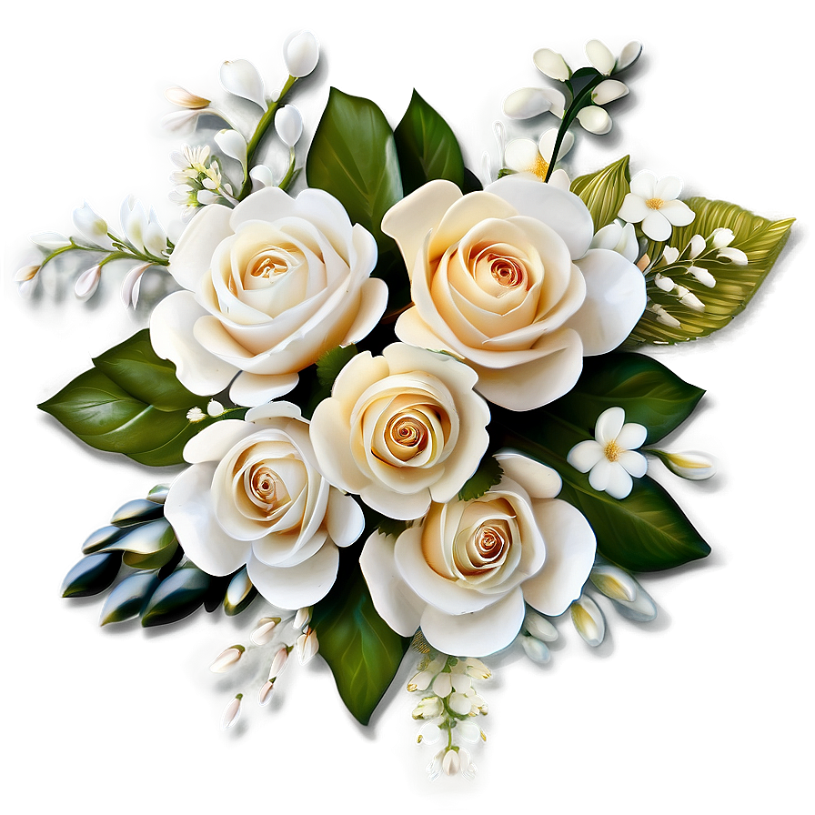 White Flowers Wedding Decor Png Rdt27 PNG Image