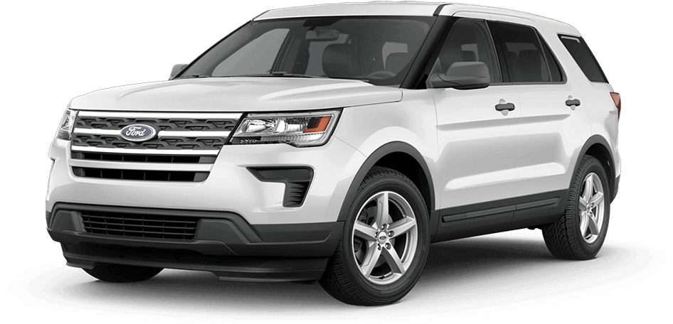 White Ford Explorer S U V2023 PNG Image