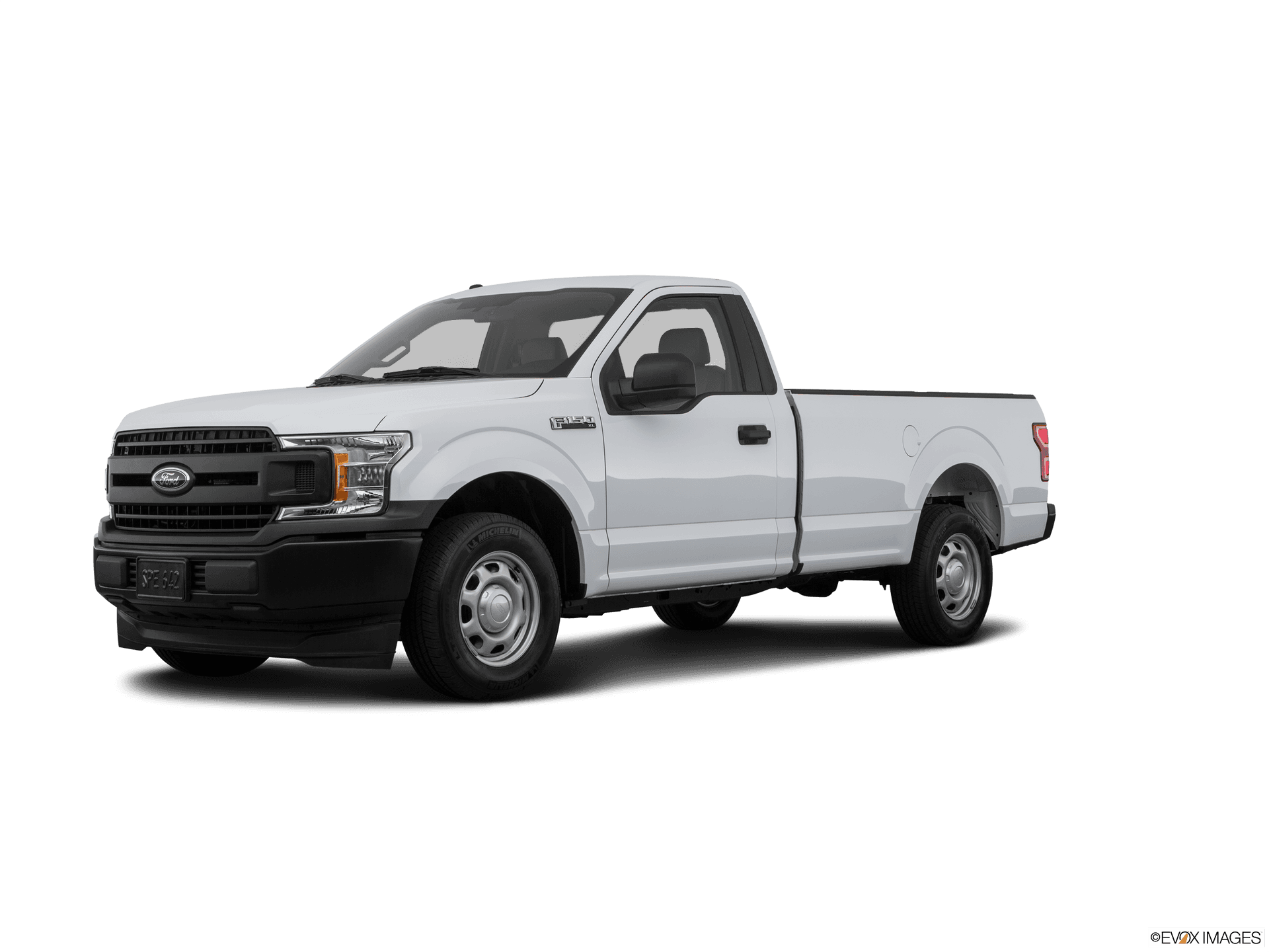 White Ford F150 Pickup Truck Side View PNG Image