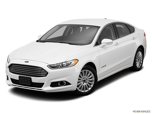 White Ford Fusion Side View PNG Image