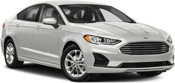 White Ford Fusion Side View PNG Image