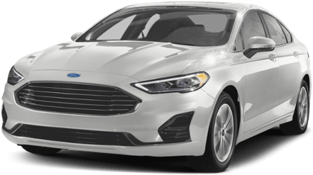 White Ford Fusion2020 Side View PNG Image