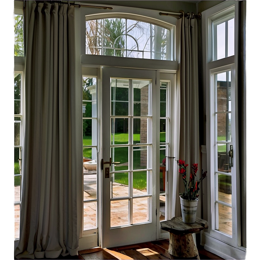 White French Door Curtains Png Agp47 PNG Image