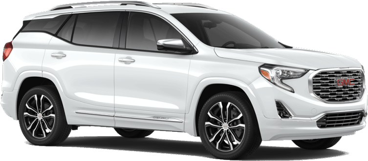 White G M C Terrain S U V2023 Side View PNG Image