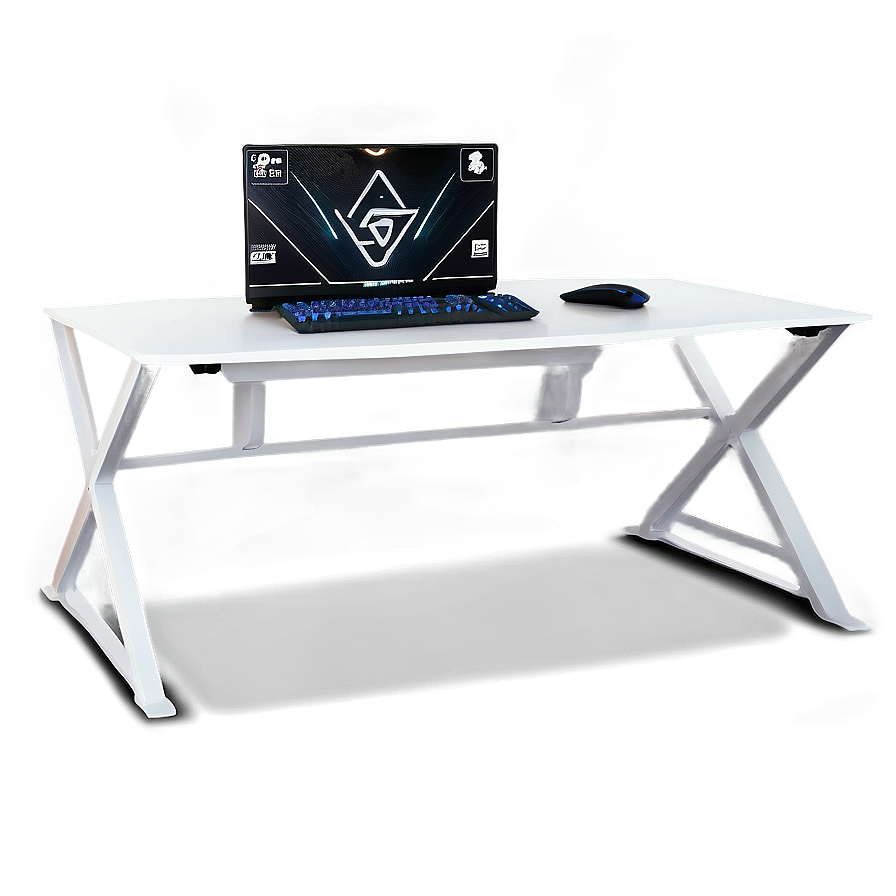 White Gaming Desk Png Cld69 PNG Image