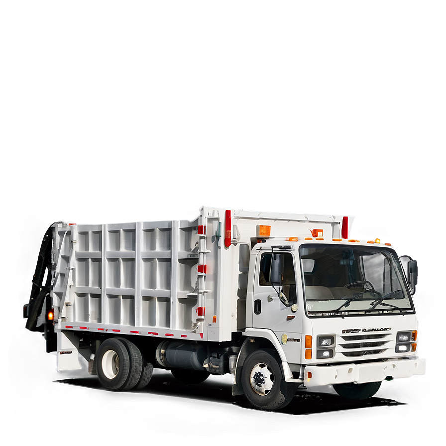 White Garbage Truck Png 90 PNG Image