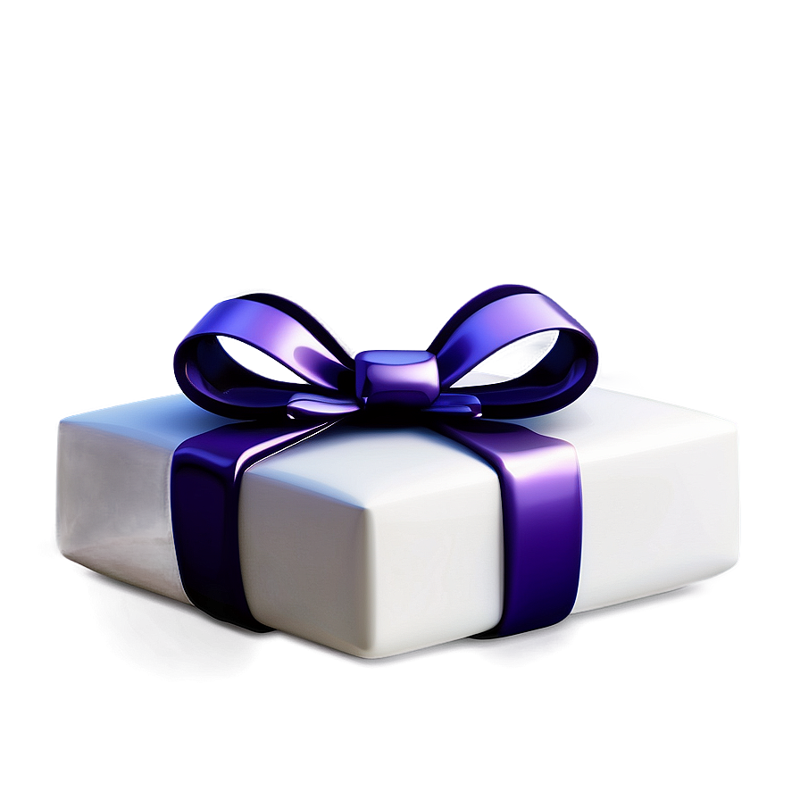 White Gift Box Bow Png 06112024 PNG Image