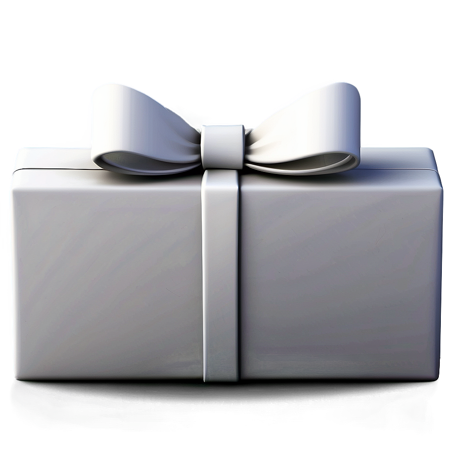 White Gift Box Bow Png 06112024 PNG Image