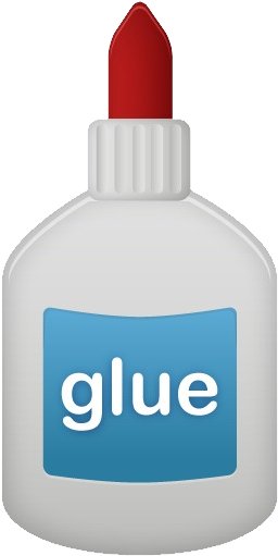 White Glue Bottle Graphic PNG Image