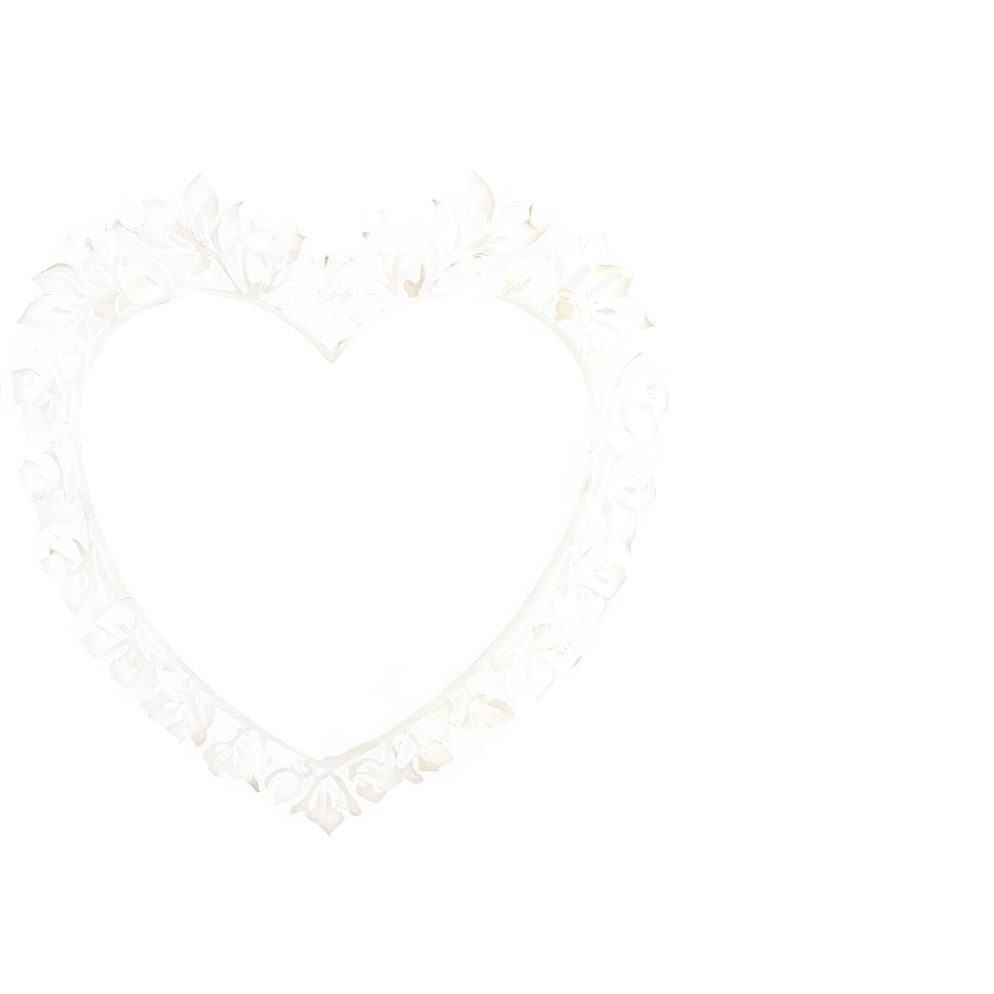 White Heart Border Png Cwu28 PNG Image