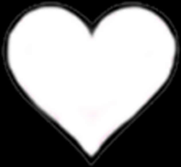 White Heart Icon Blurry Background PNG Image