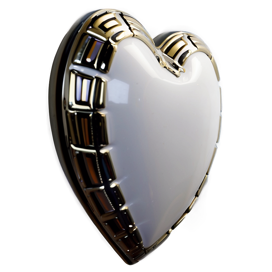 White Heart In 3d Png 33 PNG Image