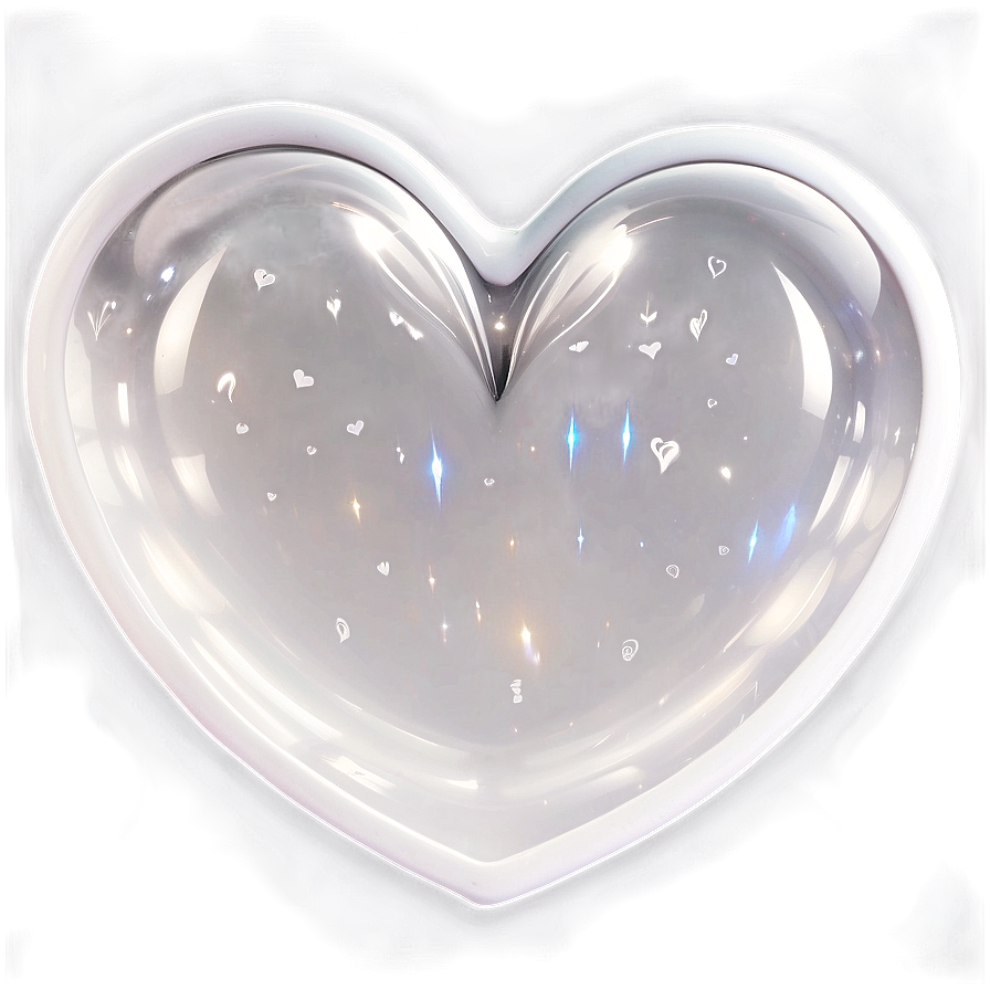 White Heart In Glass Png 05232024 PNG Image