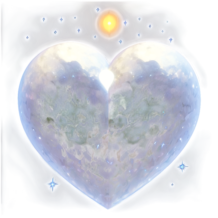 White Heart In Space Png 1 PNG Image