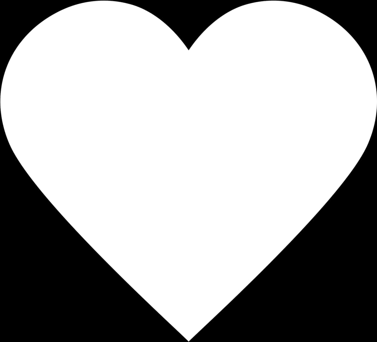 White Heart Shape Graphic PNG Image