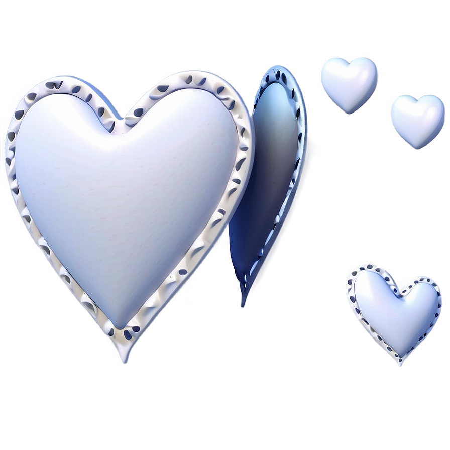 White Hearts For Invitations Png 80 PNG Image