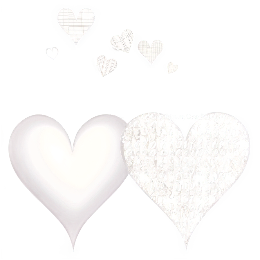 White Hearts For Invitations Png Ojl PNG Image