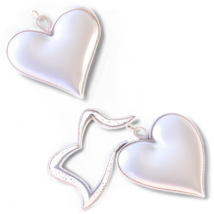 White Hearts For Valentine's Png 57 PNG Image