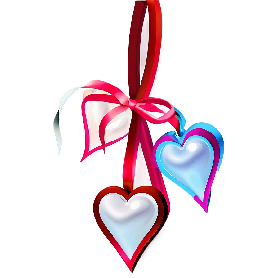 White Hearts Garland Png Lkw26 PNG Image