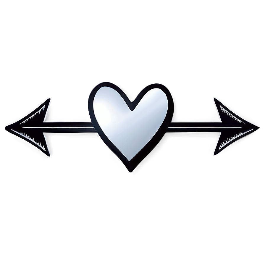 White Hearts With Arrow Png 28 PNG Image