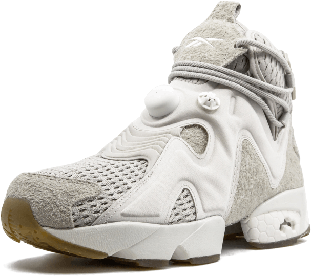 White High Top Sneaker Profile View PNG Image