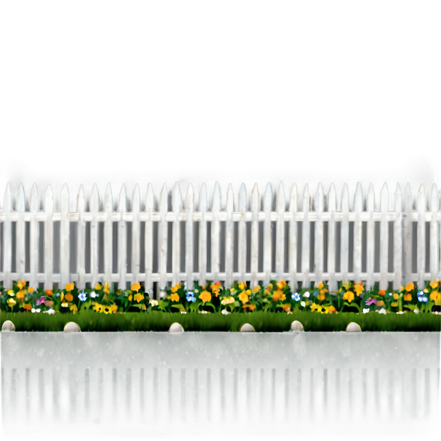 White Horse Fence Design Png 3 PNG Image