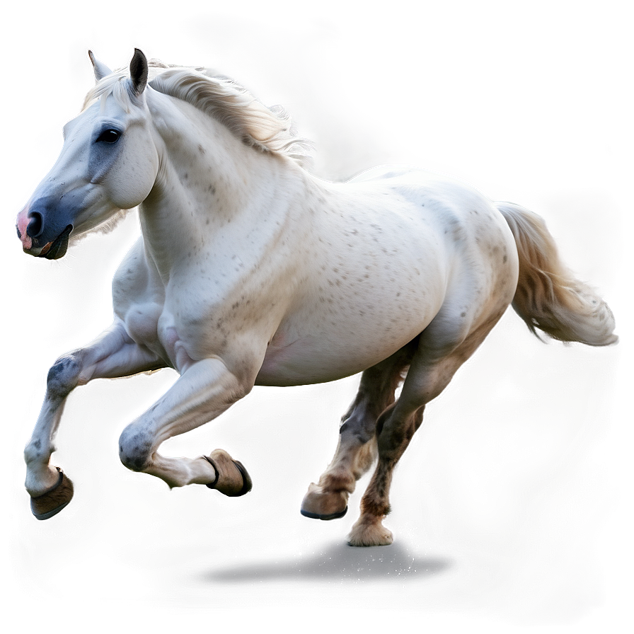 White Horse Running Png 06112024 PNG Image