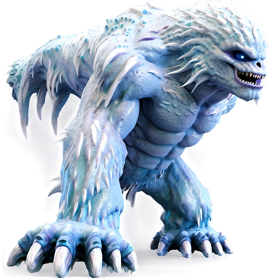 White Ice Monster Fantasy Png Cfm5 PNG Image