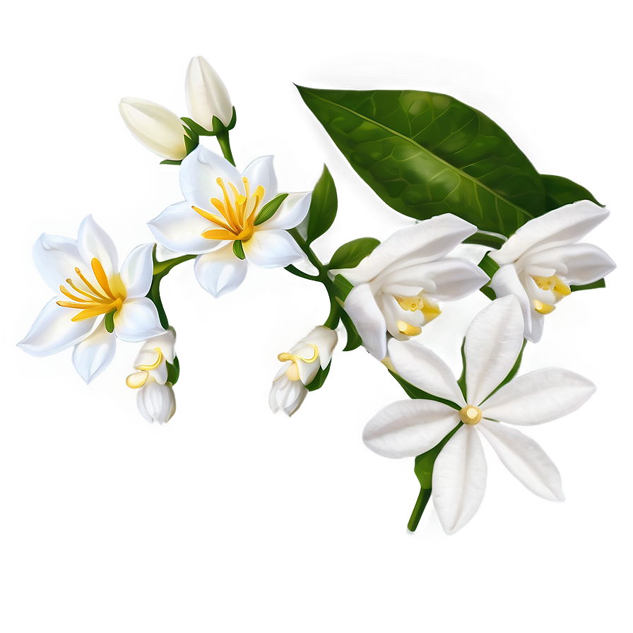 White Jasmine Flower Png Jlm PNG Image