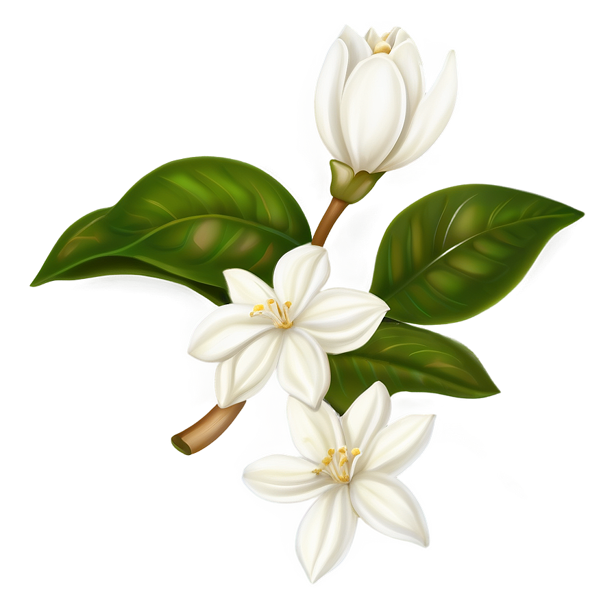 White Jasmine Flowers Png 6 PNG Image