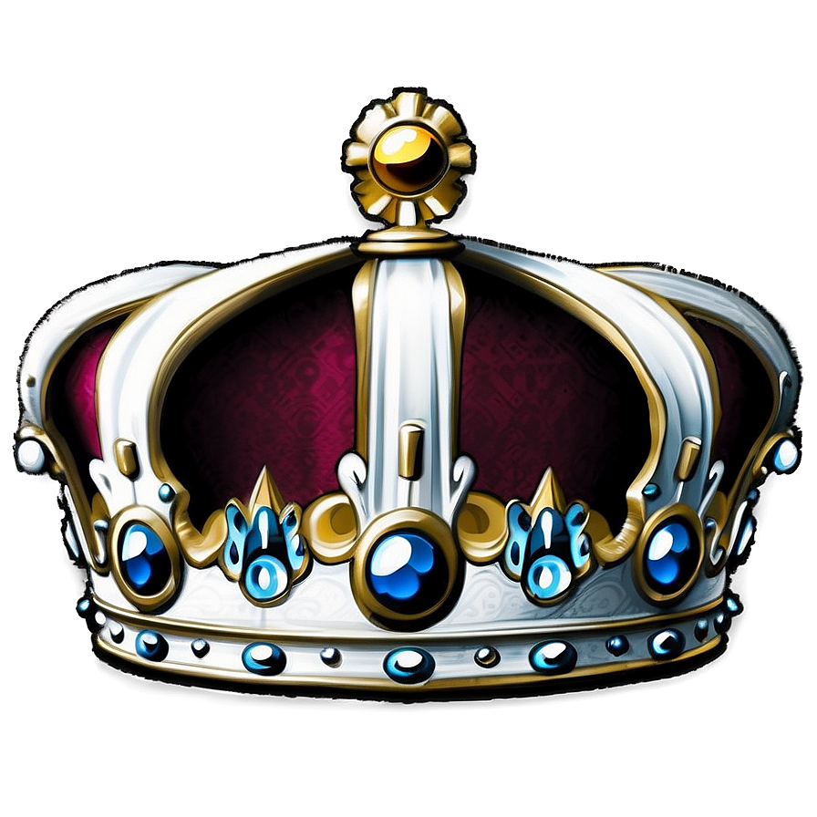 White King Crown Art Png 06252024 PNG Image