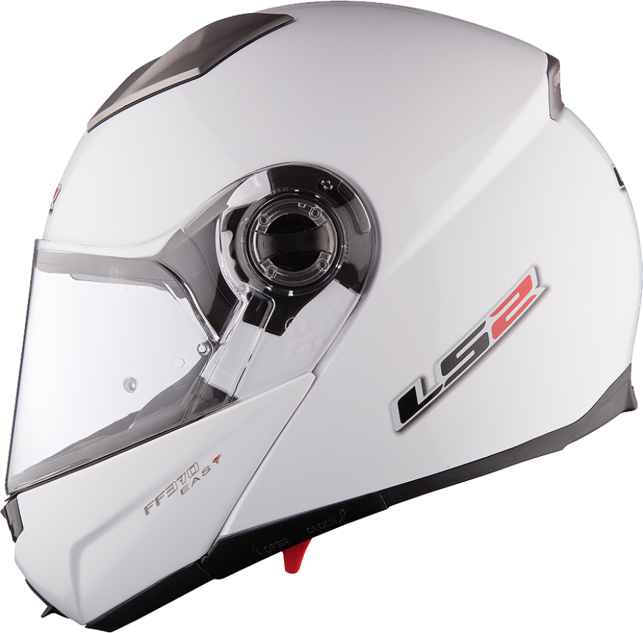 White L S2 Motorcycle Helmet PNG Image