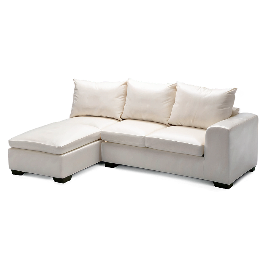 White L-shaped Couch Png 46 PNG Image