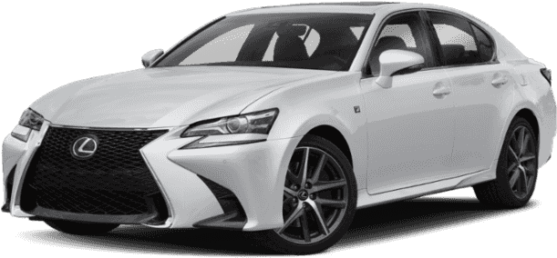 White Lexus Sedan Profile View PNG Image