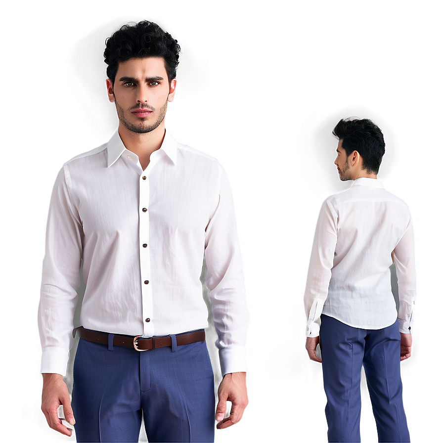 White Linen Shirt Png 05252024 PNG Image