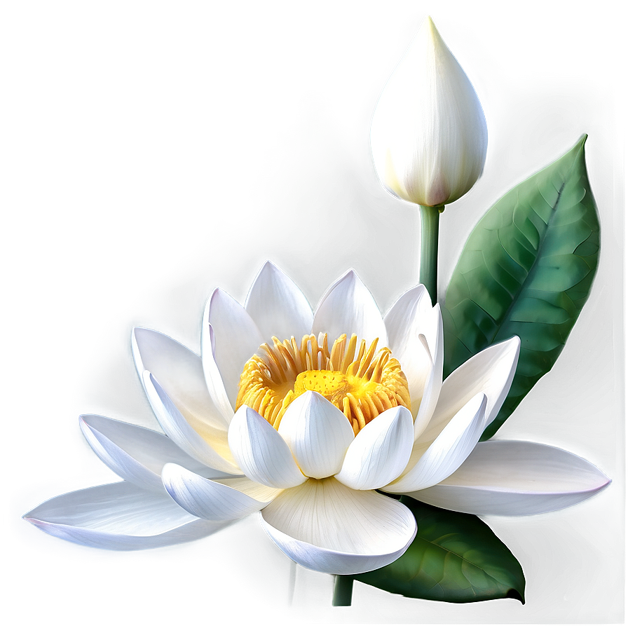 White Lotus Flower Png Kay PNG Image