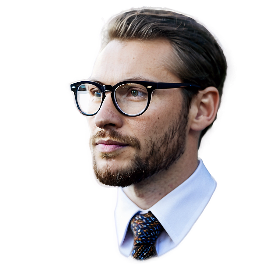 White Man With Glasses Png Qcs PNG Image