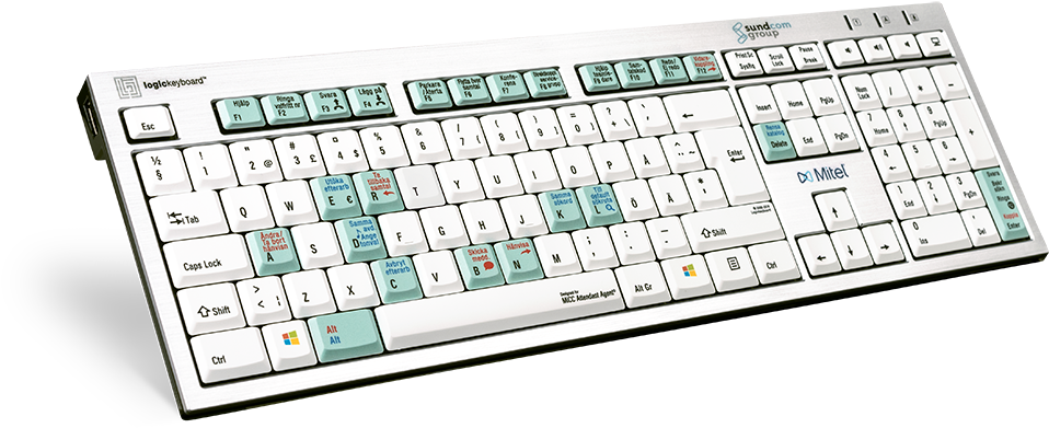 White Mechanical Keyboardwith Colorful Keys PNG Image