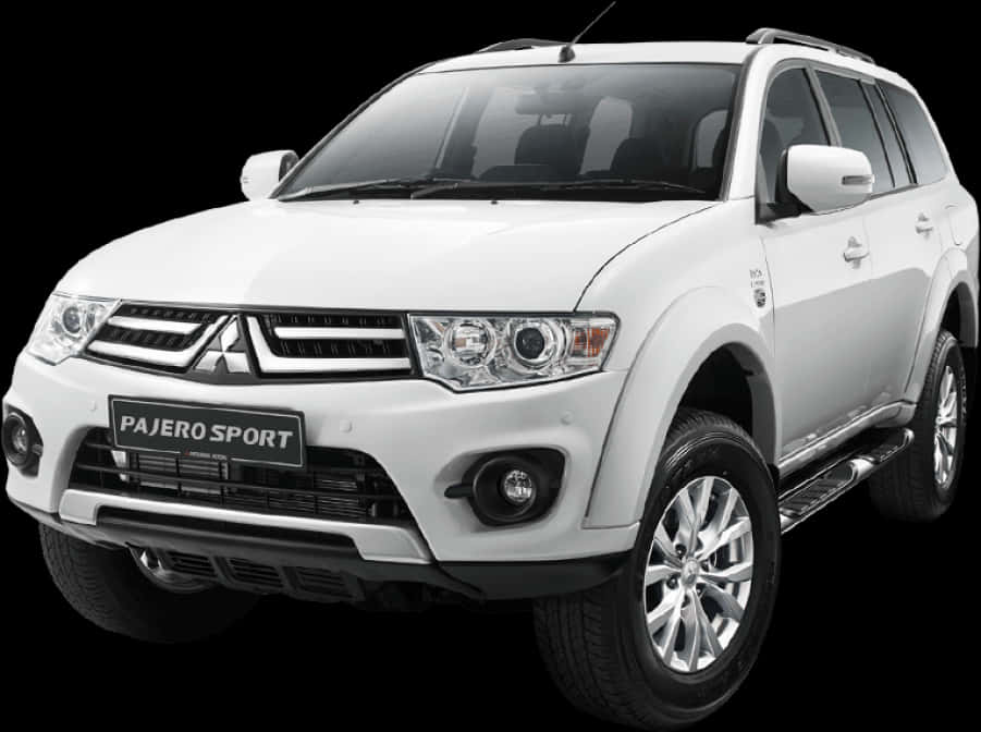 White Mitsubishi Pajero Sport S U V PNG Image