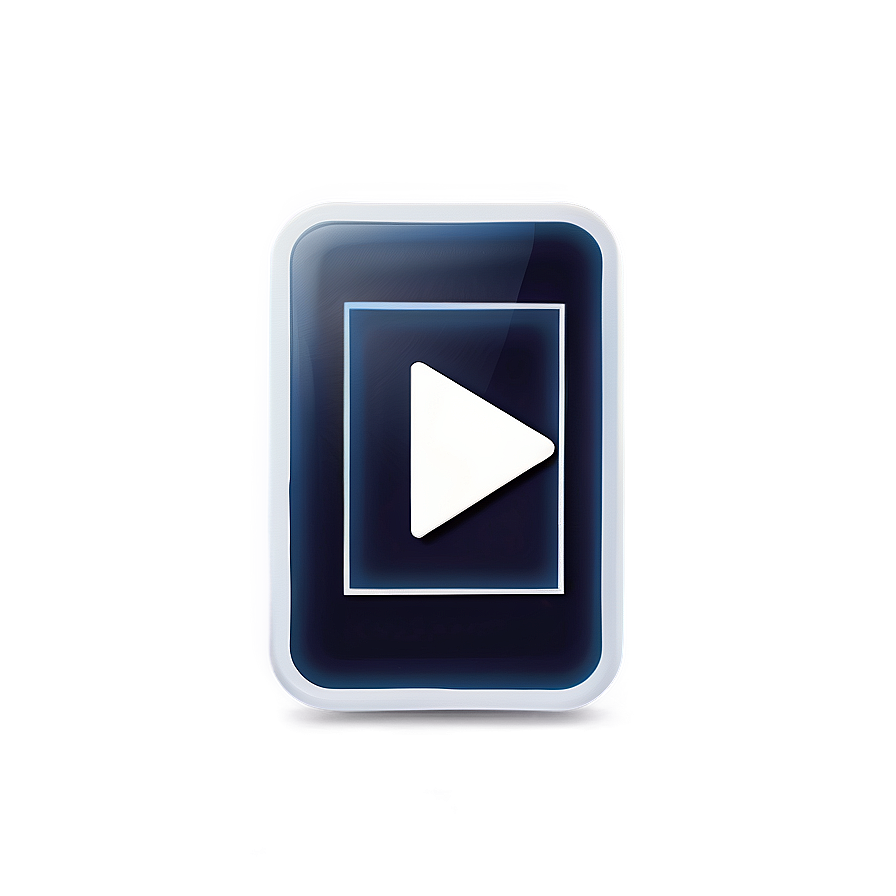 White Mobile Play Button Png 87 PNG Image