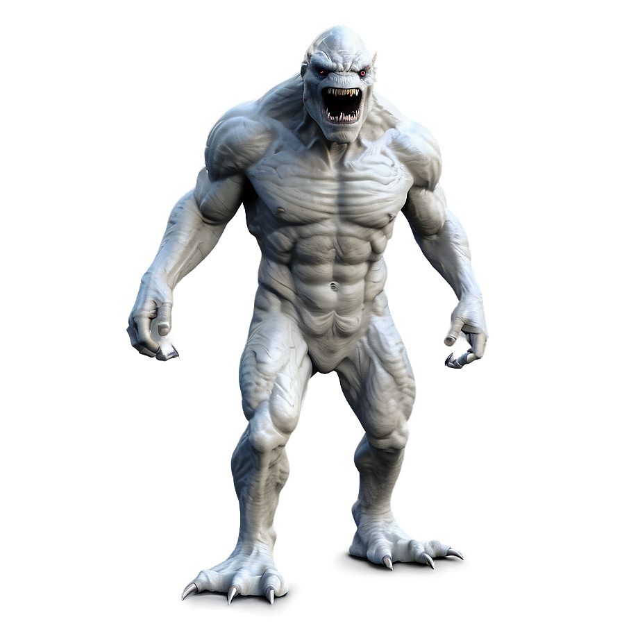 White Monster A PNG Image