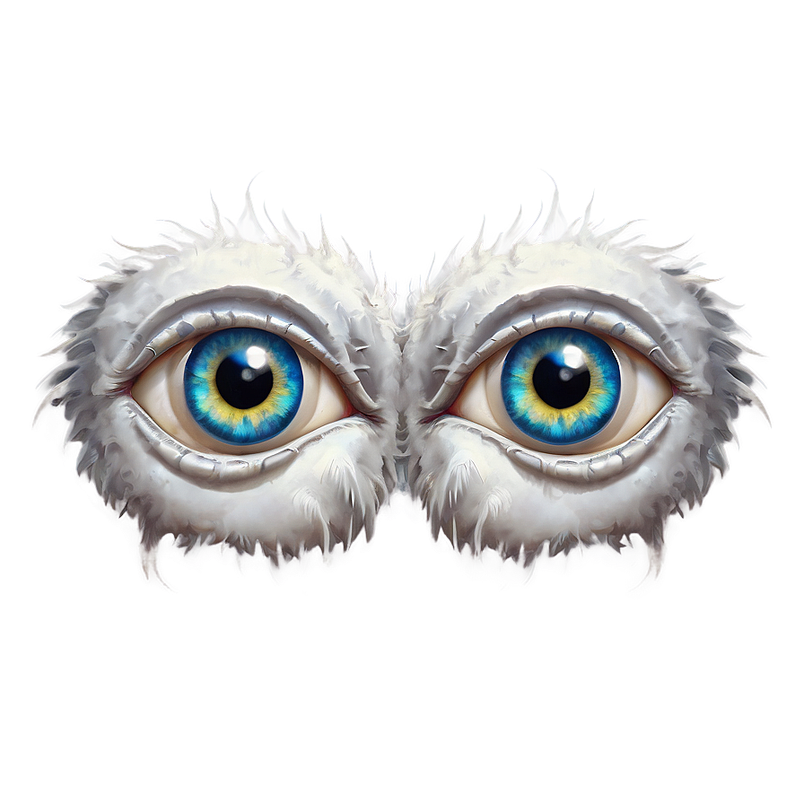 White Monster Cute Eyes Png Nmv PNG Image