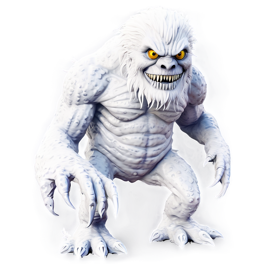 White Monster In Snow Png 06212024 PNG Image