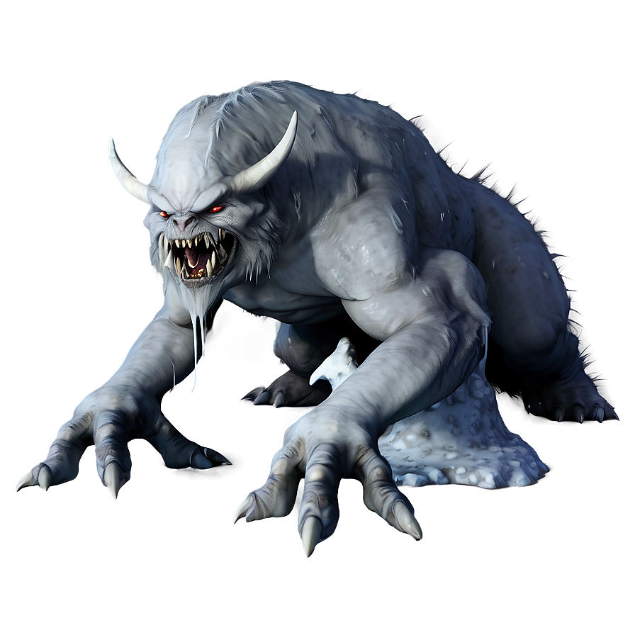 White Monster In Snow Png 42 PNG Image