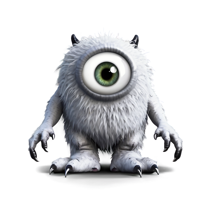 White Monster With Eyes Png Byr PNG Image